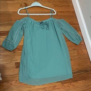 City Studio Aqua Off-Shoulder Mini Dress